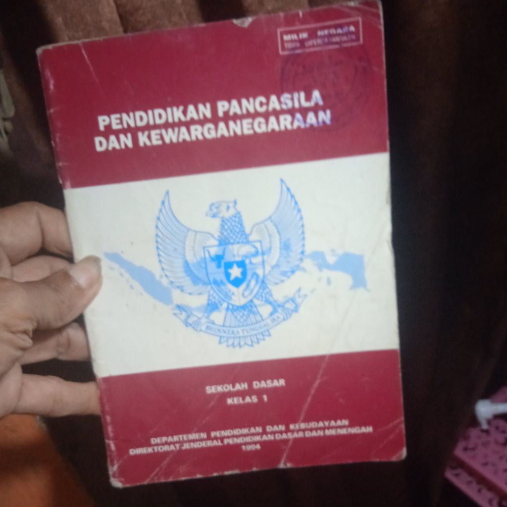 buku Pendidikan Pancasila dan kewarganegaraan SD kelas 1, buku original jadul