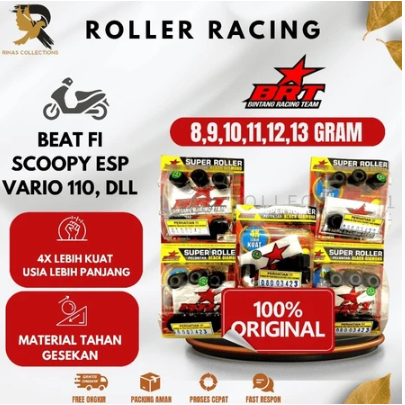 BRT ORIGINAL ROLLER BRT SENTUL BEAT Fi SCOOPY ESP VARIO 110 8 9 10 11 12 13 GRAM SILANG BRT