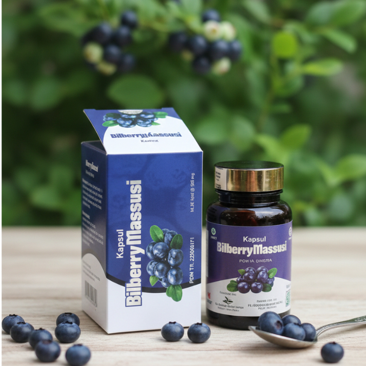 Bilberry Massusi Asli - Obat Herbal Mata Buram & Katarak Terampuh - Ekstrak Bilberry