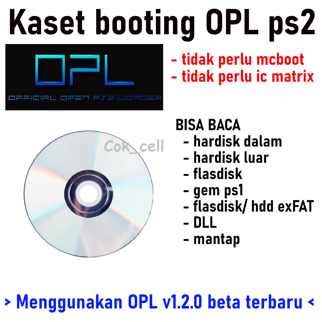 Kaset DVD OPL v1.2 ps2 ( opl ps 2 )