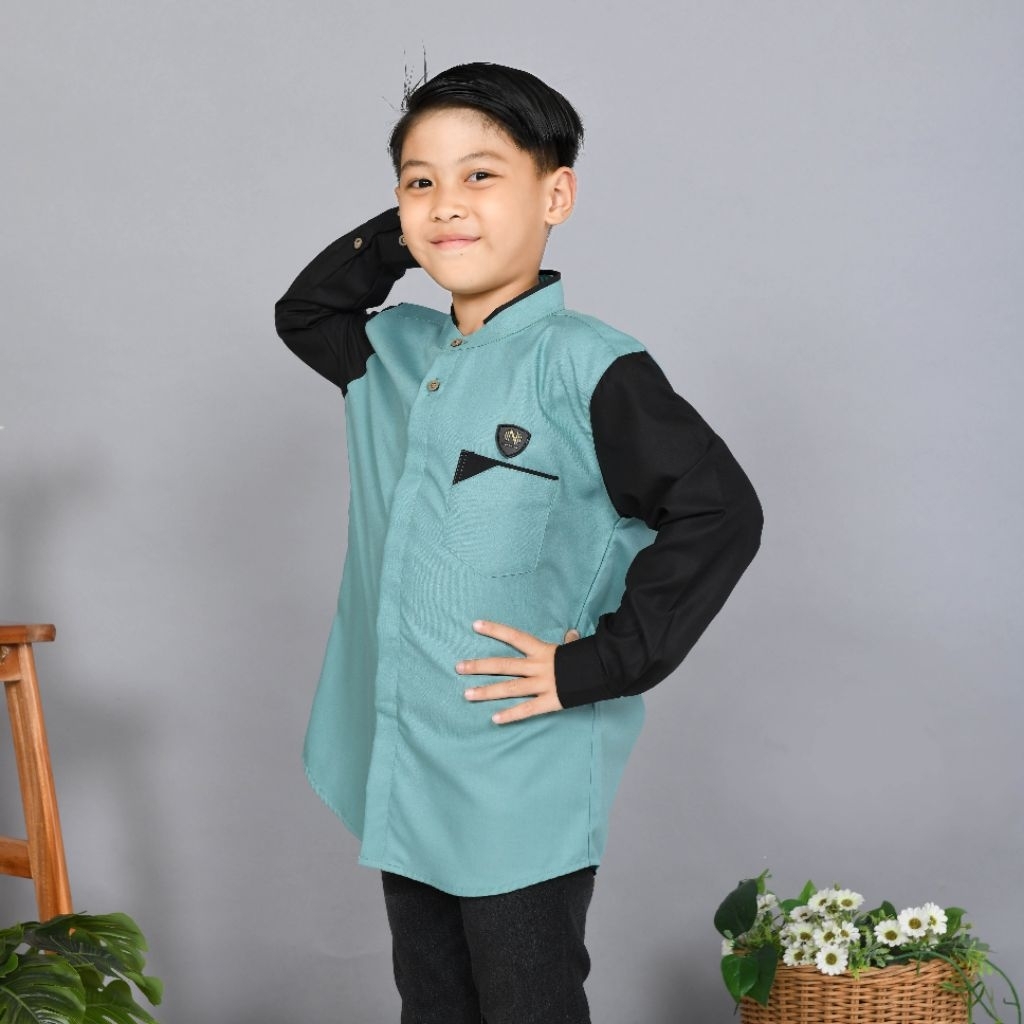 Kemeja Anak Laki-laki Lengan Panjang Adem