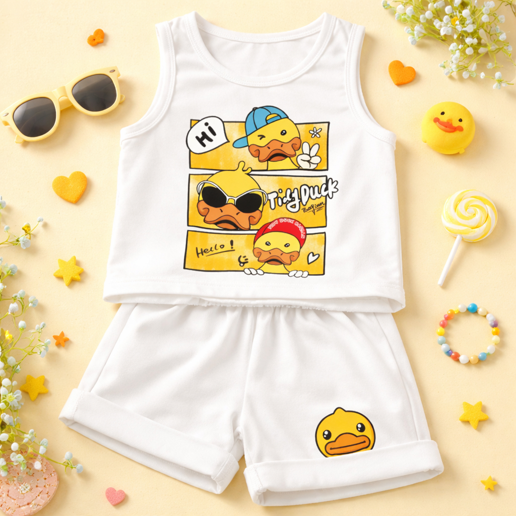 Baju Setelan Lekbong Anak Tidy Duck Untuk 1-10 Tahun