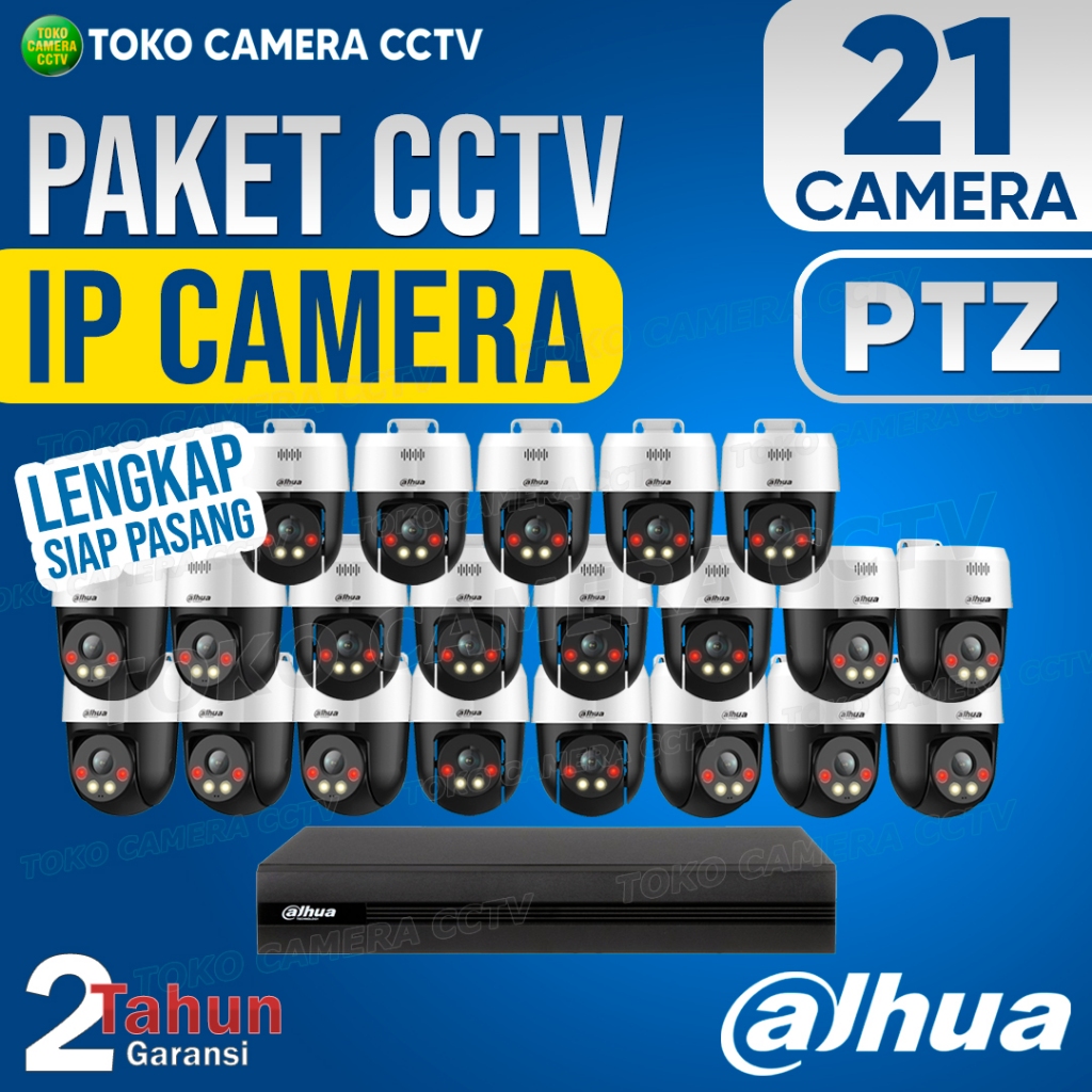 PAKET CCTV IP CAMERA PTZ DAHUA 32 CHANNEL 21 KAMERA