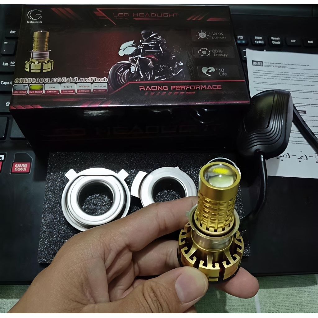 Lampu LED Laser Headlamp H6 H4 Hyperloop AC DC Gozima