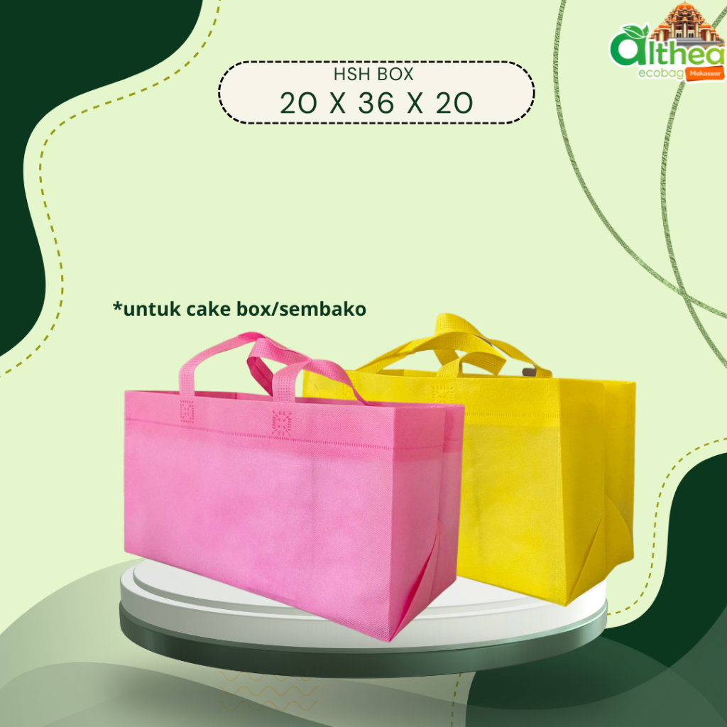 ALTHEA READY STOK Tas Kotak Nasi 34x20 | Tas Tasyakuran Tas Box Bakery Tas Berkat Tas Walimahan Tas 