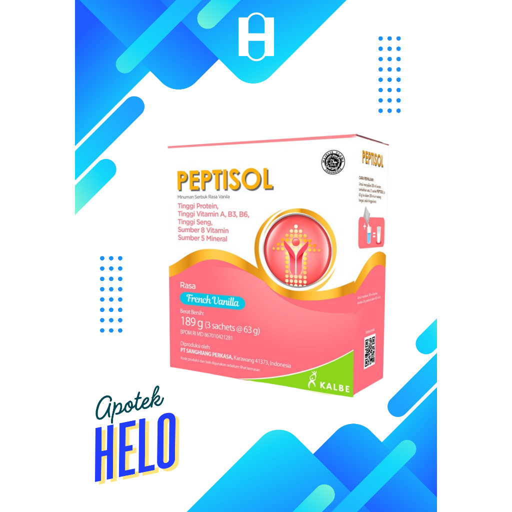 Peptisol 189 gr - Vanila, Susu Formula Tinggi Protein untuk Pemulihan