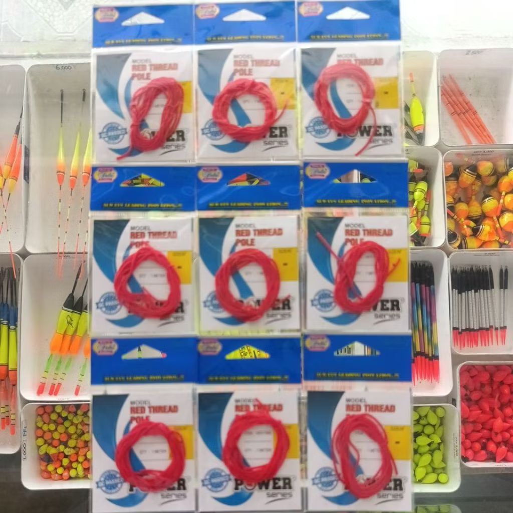 Tali pucuk joran pancing RED THREAD POLE Stella