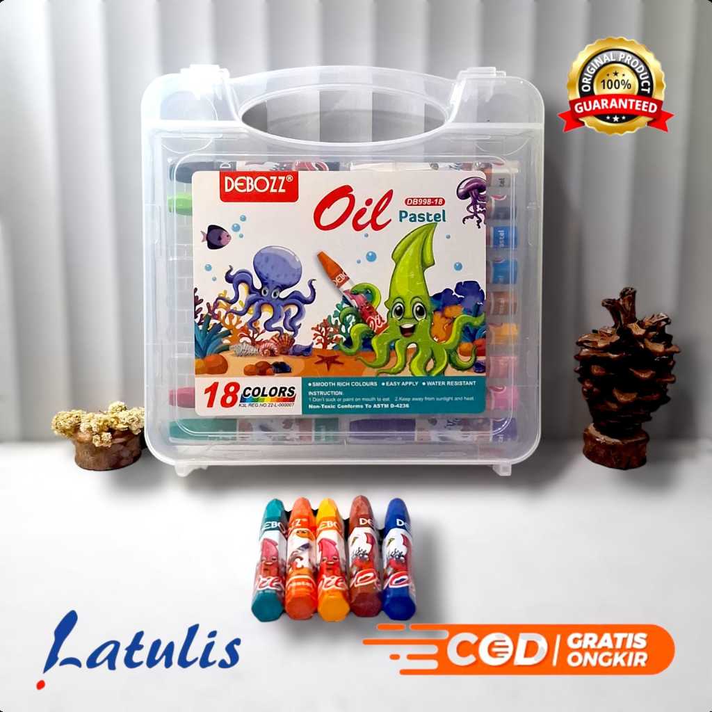 Crayon Debozz 18 Warna / Oil Pastel Debozz 18 Colors