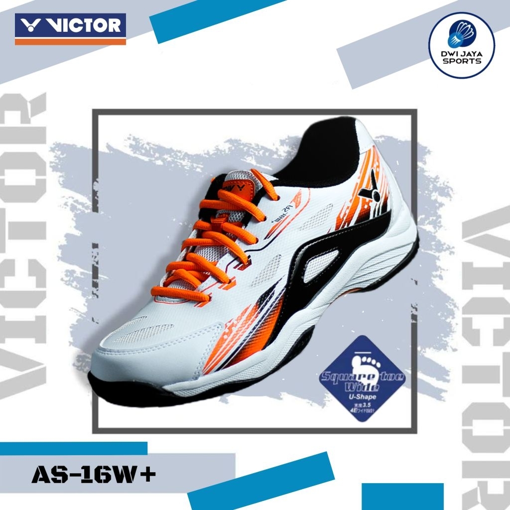 New Sepatu Badminton Victor AS-16W+ AO | Badminton Shoes Victor AS-16W Plus | Sepatu Bulu Tangkis Vi