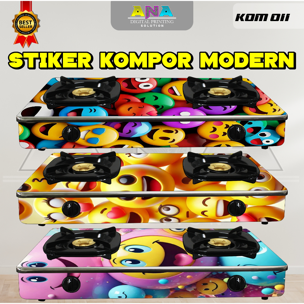 STIKER KOMPOR GAS / STIKER KOMPOR GAS MOTIF LUCU / STIKER KOMPOR TEBAL TAHAN LAMA - KOM 11