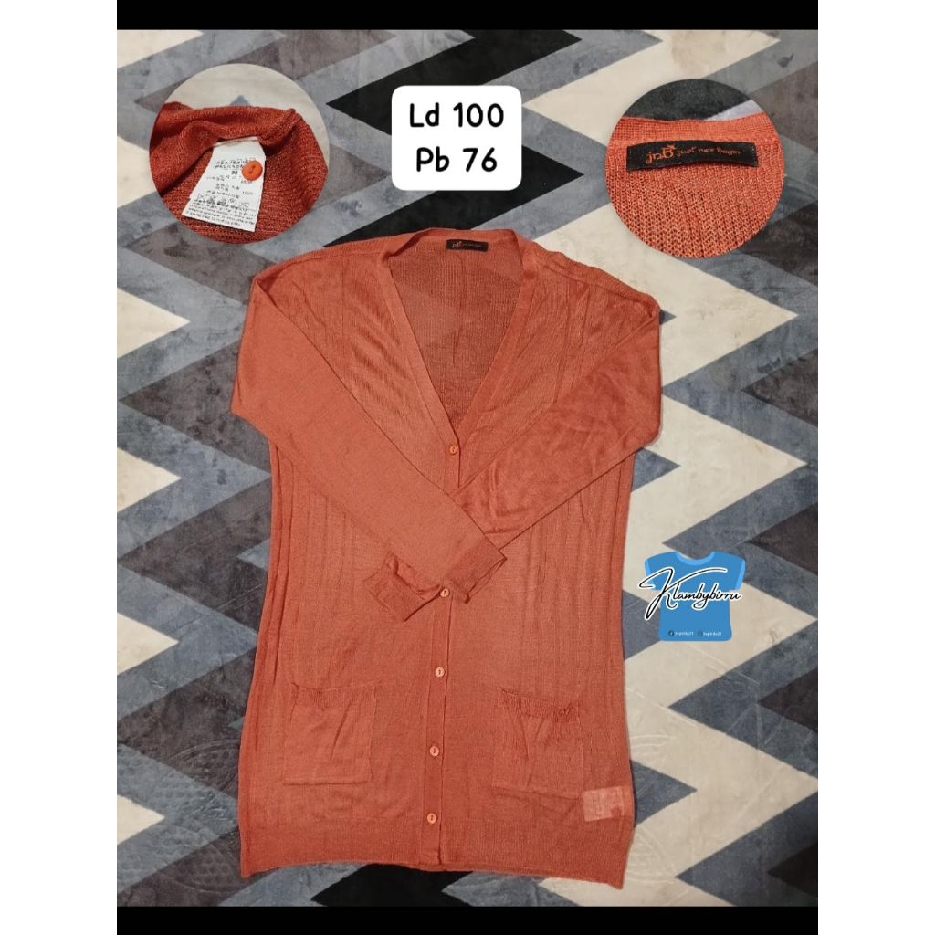 CARDIGAN / OUTER WARNA MERAH BATA /OREN BERSAKU DEPAn
