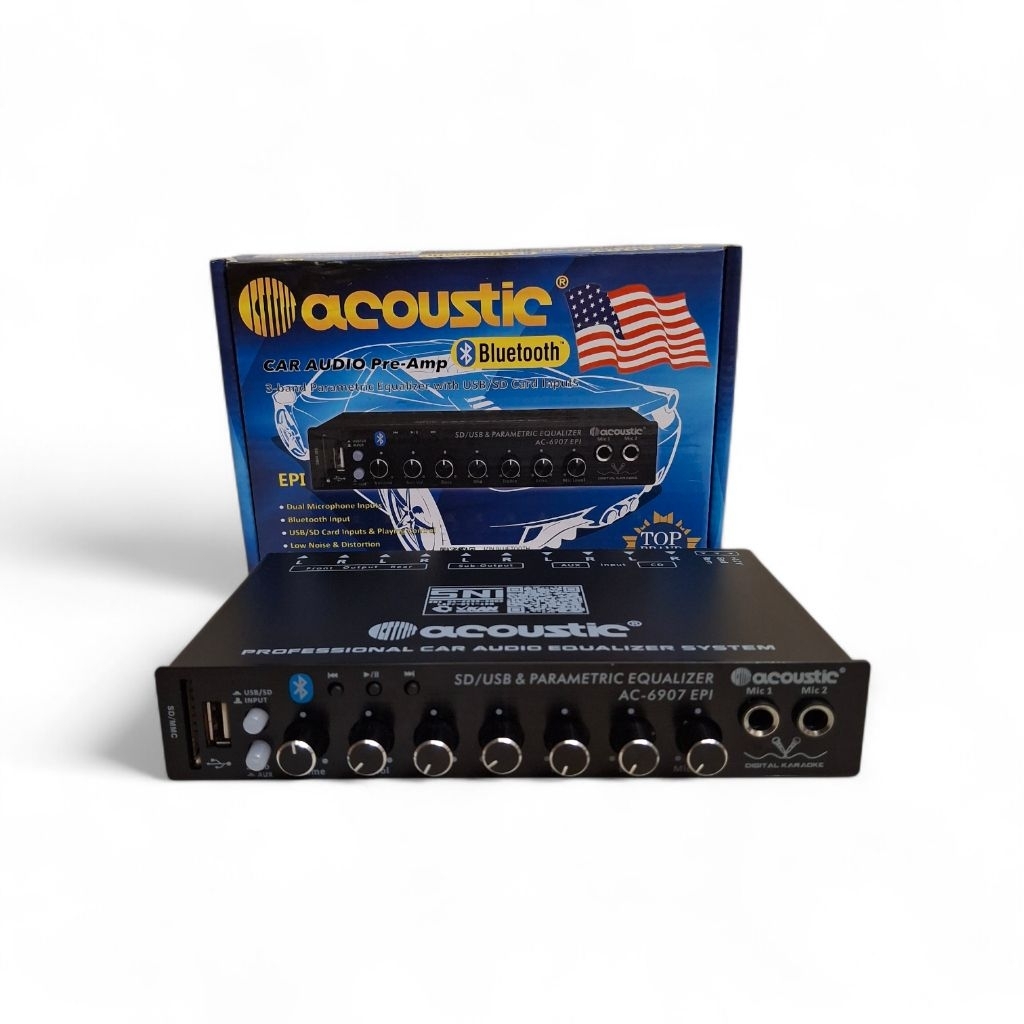 Parametrik acoustic ac-6907 bluetooth pre amp acoustic ac-6907