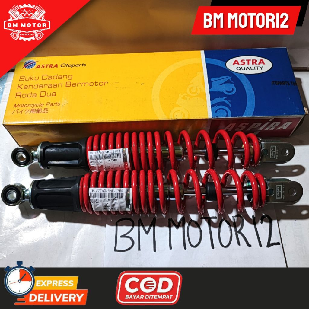 SHOCKBREAKER SHOCK BELAKANG NMAX 33.5 CM NMAX MERAH ASPIRA ORIGINAL