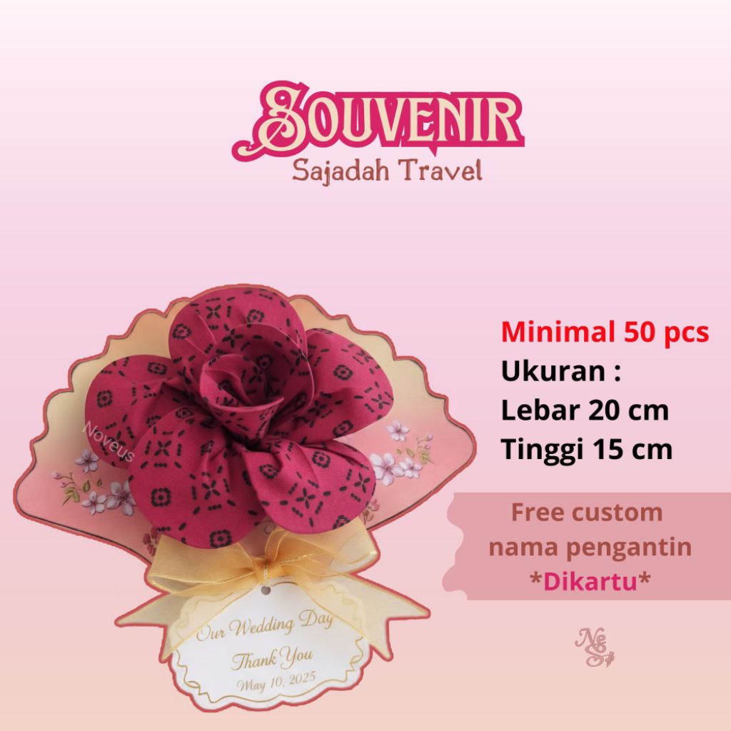 sajadah travel souvenir pernikahan