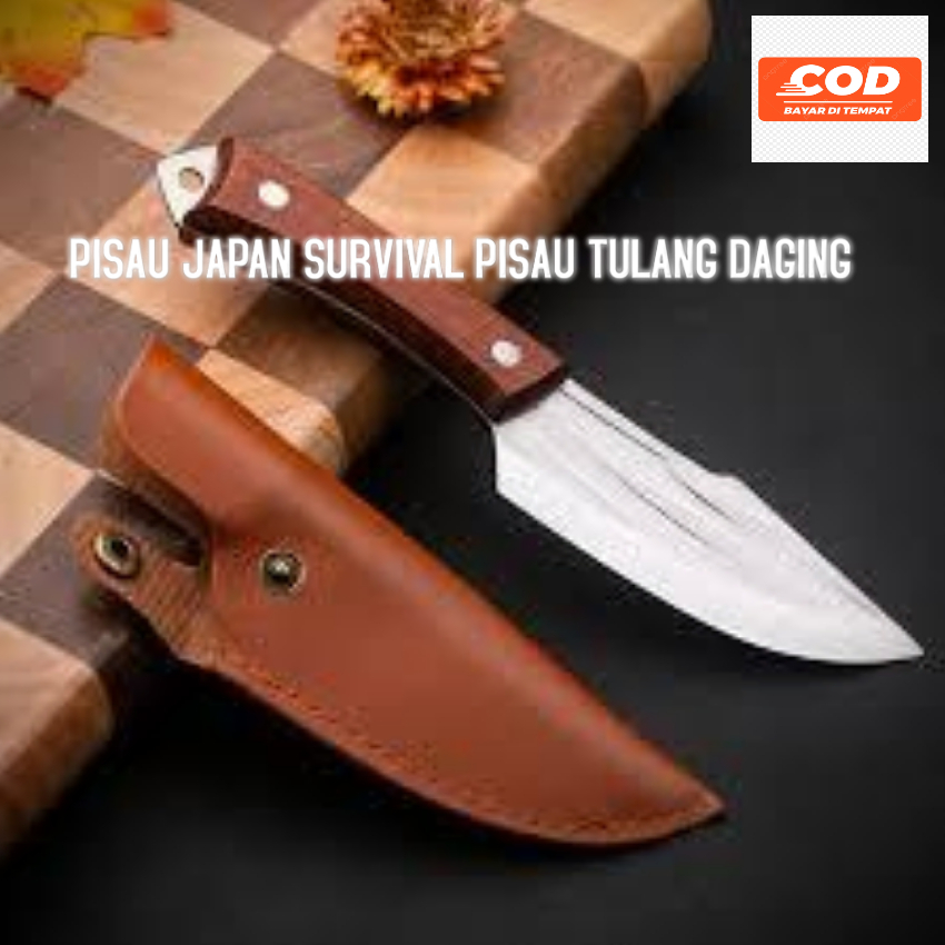 [ ASLI ] Pisau Survival Pisau Tulang Daging Koki Jepang Super Serbaguna