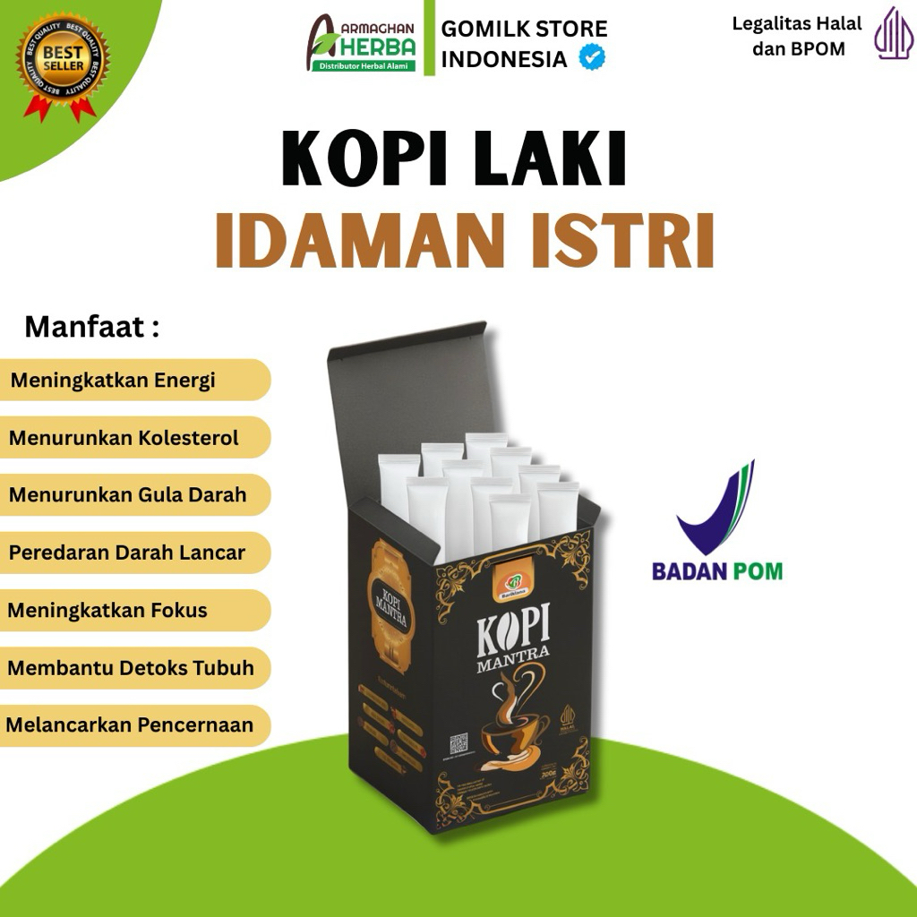 [COD] KOPI MANTRA Kopi Herbal Rempah Kopi Aman Untuk Lambung 250gr Halal BPOM