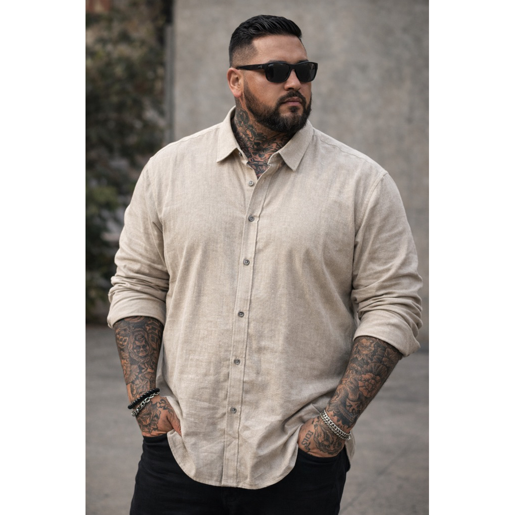 Kemeja Lengan Panjang S.Oliver Big Size Pria