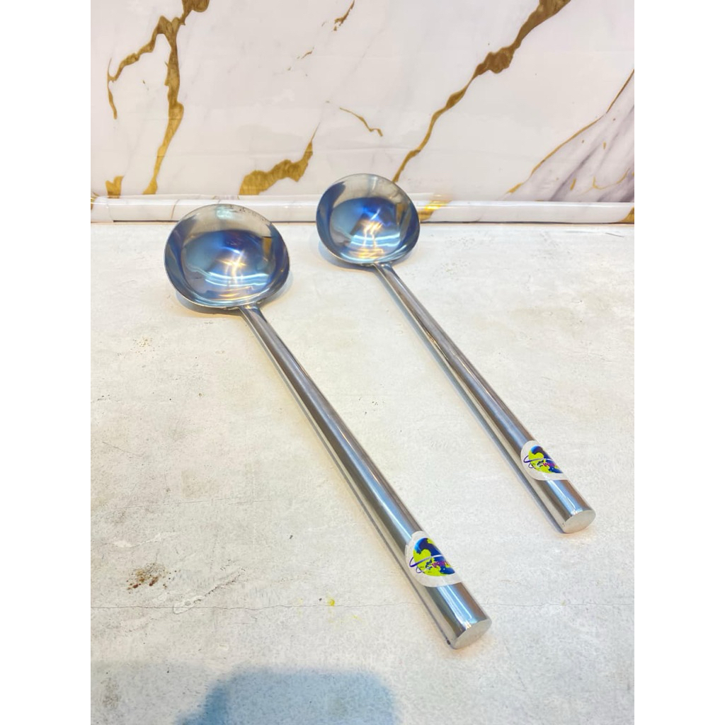 irus / spatula bulat panjang stainless