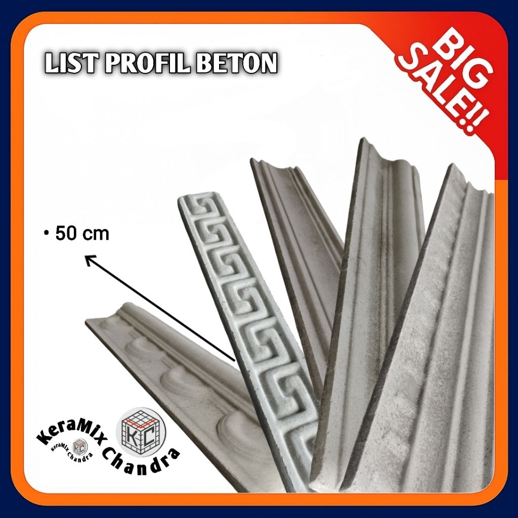 LIST PROFIL BETON | LIS BETON MINIMALIS | LIS DINDING BETON 50CM