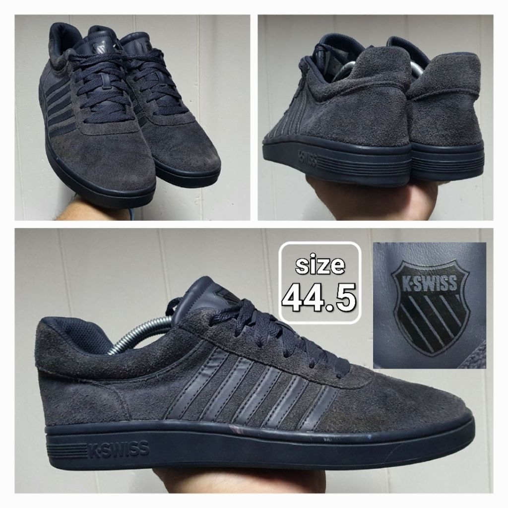 Sepatu Casual low Brand erropa K-Swiss suede navy size 44.5 ori shoes