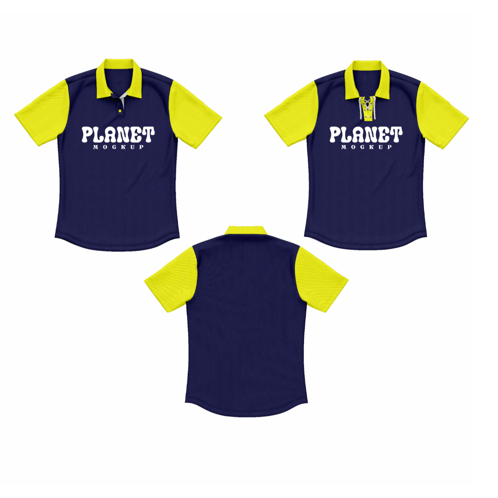 Mockup Jersey Kerah Tali - Coreldraw