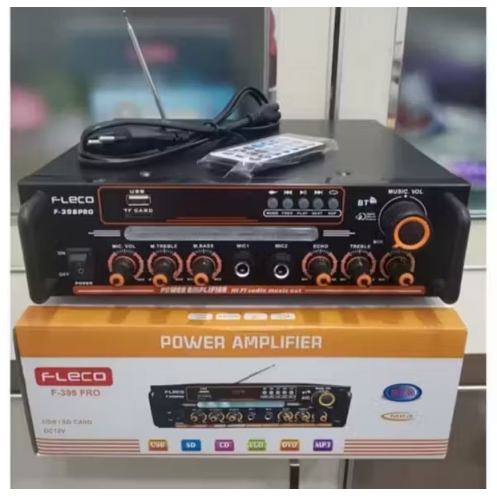 HARGA TERMURAH 1000 WATT POWER AMPLIFIER BLUETOOTH 1000 WATT FLECO F-398 PRO