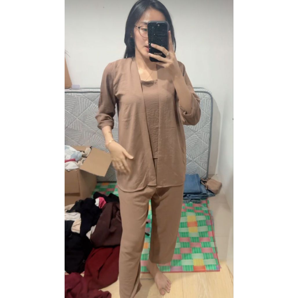 preloved one set 3 in 1 wanita karun crinckle