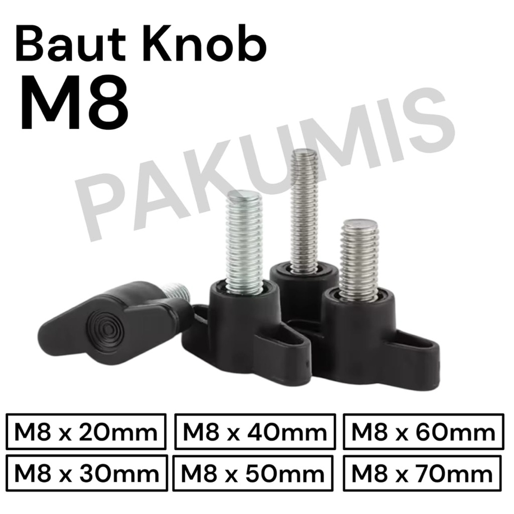 BAUT KNOP STAR M8 BAUT KUPING PEGANGAN M8 BAUT KENOP M8