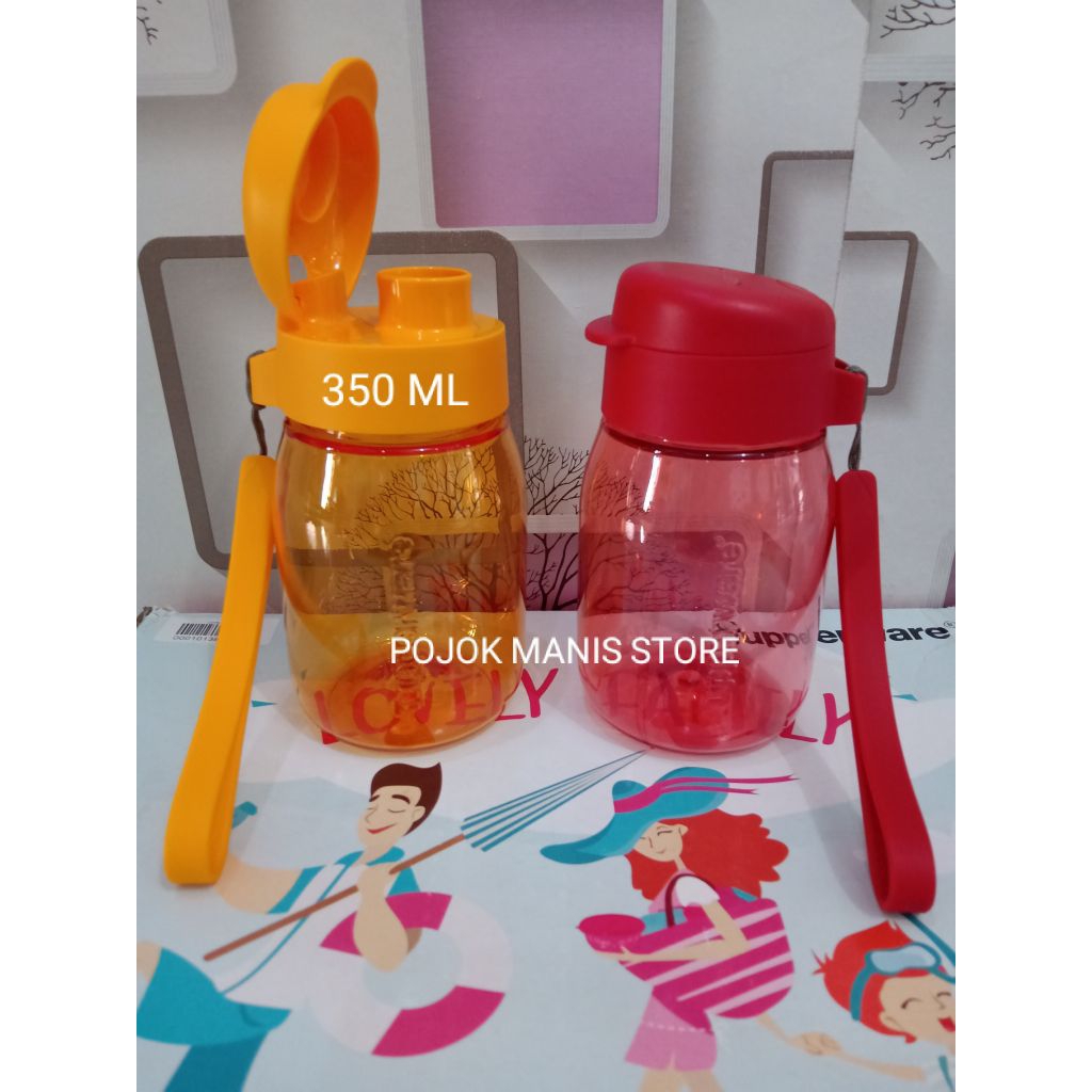 botol minum kristal anak h2go cute to go 350 ml tuperware eceran 1 pcs