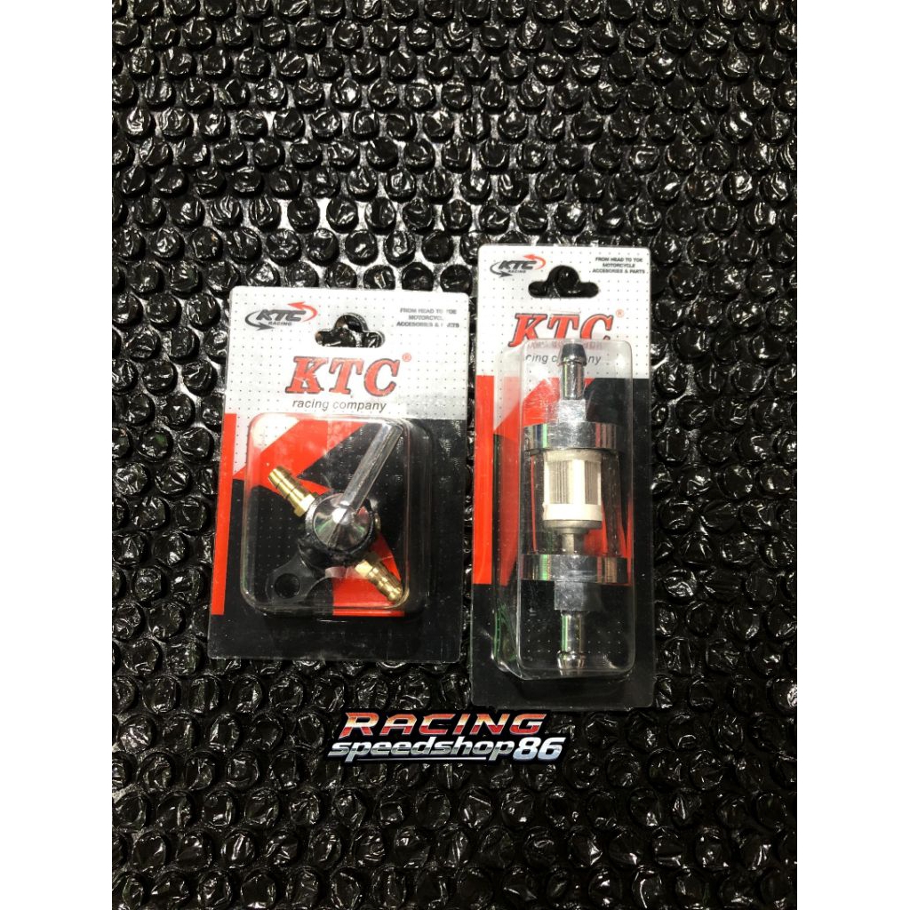 Filter bensin kaca & Kran bensin KTC Racing Universal semua jenis motor 100% Original produk