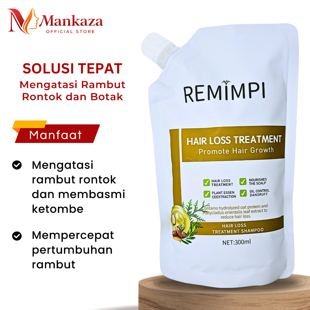 REMIMPI Hair Loss Treatment Shampoo Remimpi Original Penumbuh Rambut Shampo Anti Ketombe