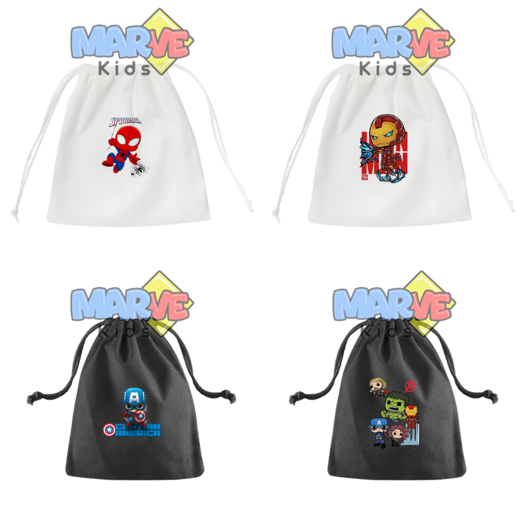 Pouch Bag Tas Anak Sekolah Avenger Marvel Goodie Bag Ulang Tahun Anak Goodiebag Birthday Souvenir