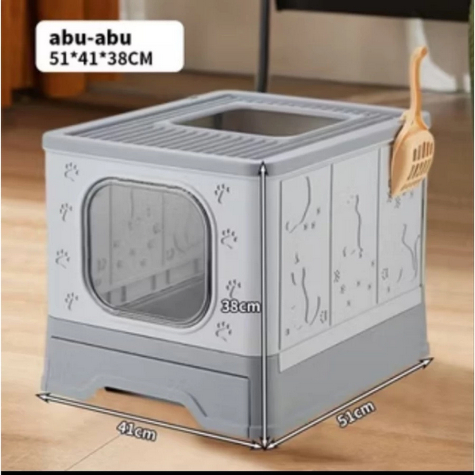 Cat Litter Box tertutup otomatis besar Bak Pasir Kucing Portabel /Litter Box Tertutup Anti Bau Cat L