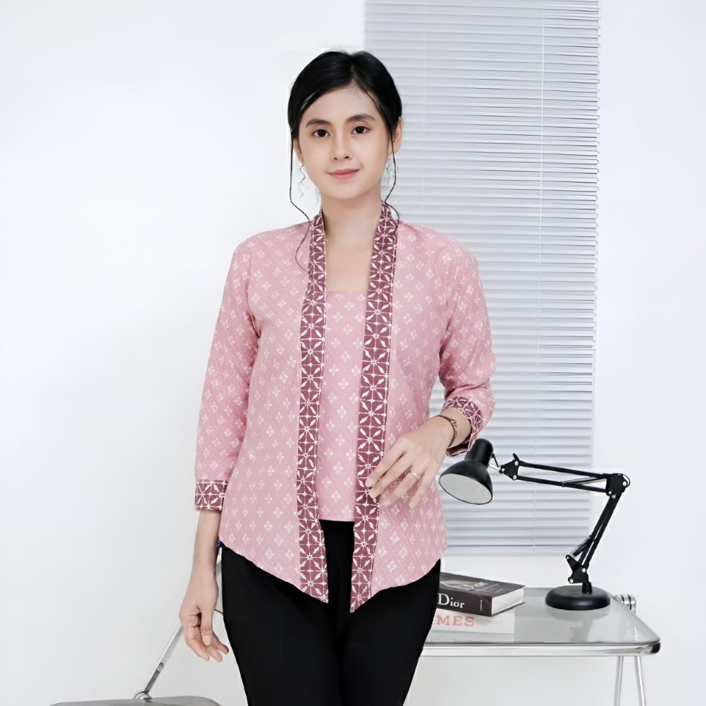 ATASAN BATIK WANITA BLOUSE BOLERO SERAGAM KERJA - NISFISANO COLLECTION