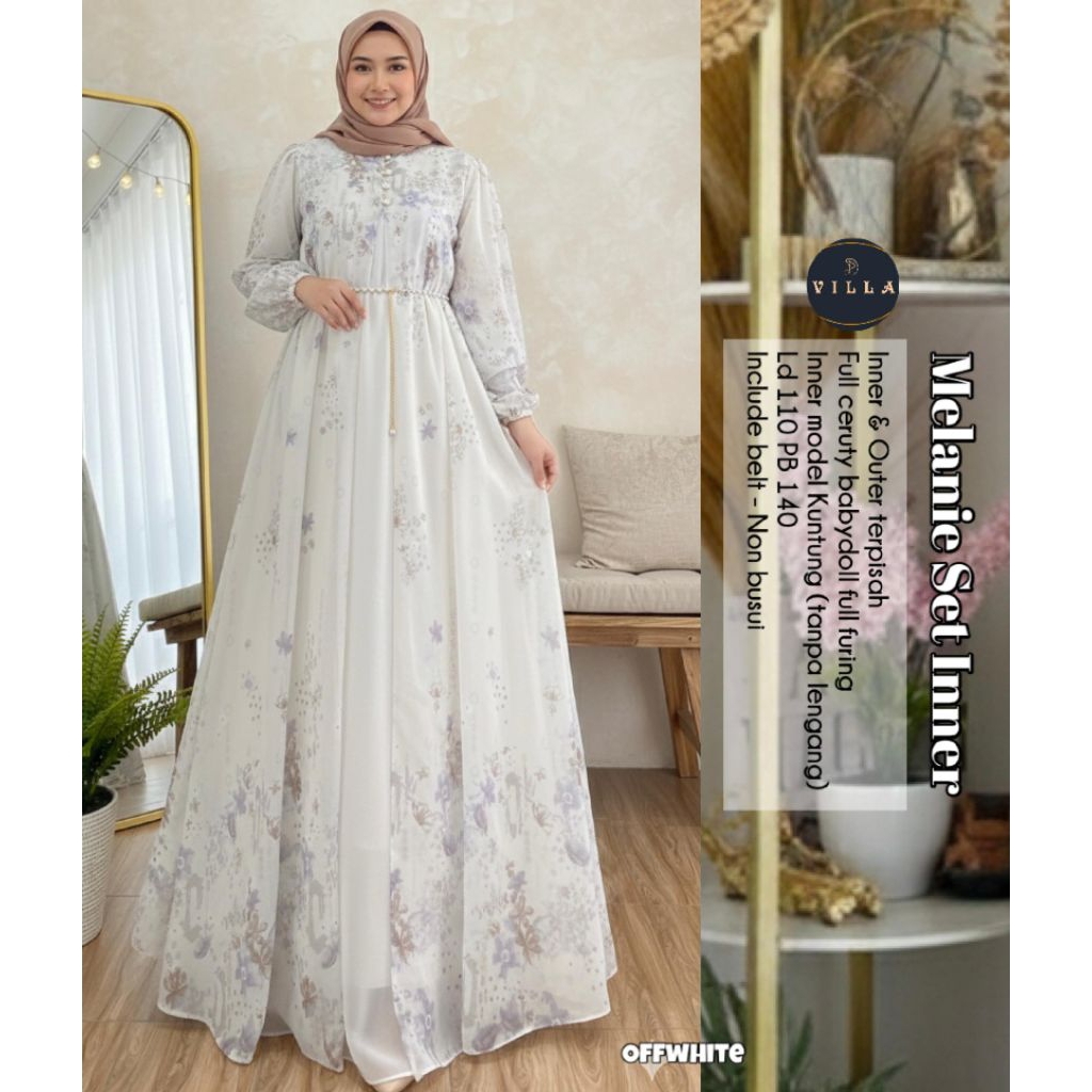 Salsabila dress ori meisa / gamis lebaran / baju kondangan wanita / maxy dress terbaru
