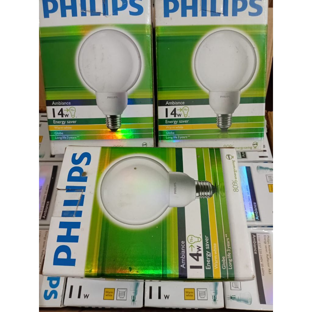 Lampu Philips Ambiance 14 Watt GLOBE | Cahaya Kuning E27