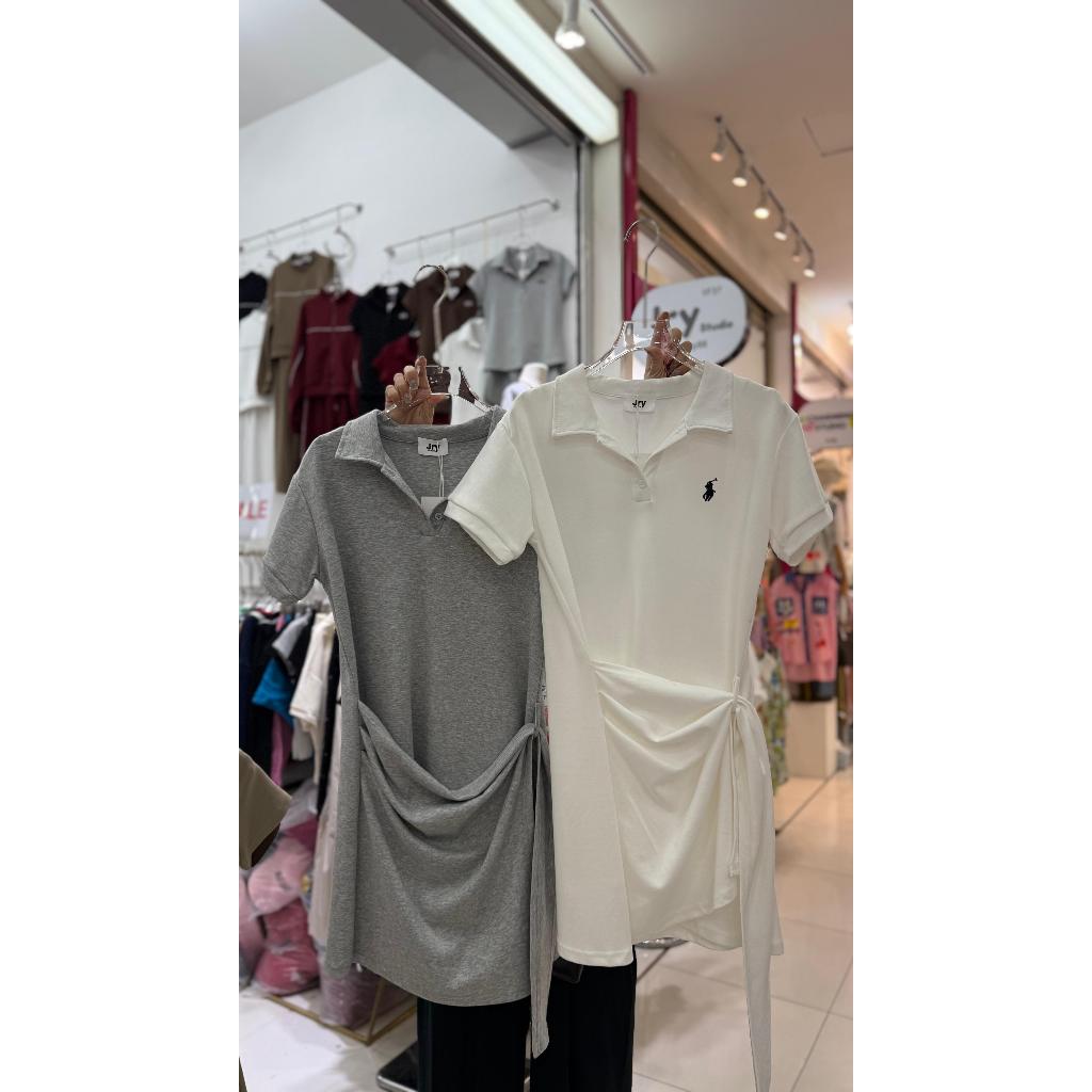 Ready JRY Polo style Dress | Terusan polo berkerah casual elegant | pakaian wanita premium