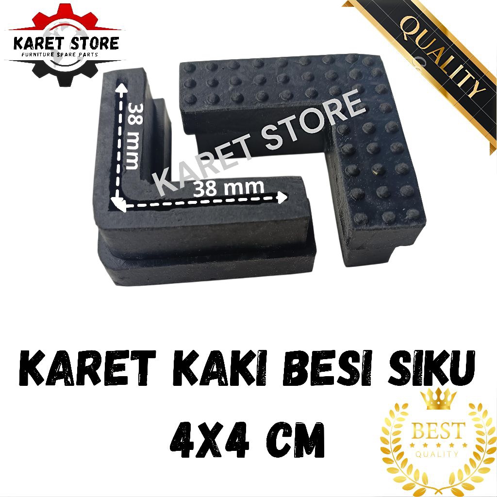 KARET KAKI BESI SIKU 4X4/KARET TAPAK KAKI/KARET BESI SIKU/MEJA/RAK SIKU