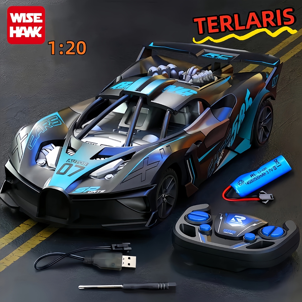 WISEHAWK Mainan Mobil Balap Remote Control Mainan Mobil RC Drift 2WD Kecepatan Tinggi Mobil Mainan A