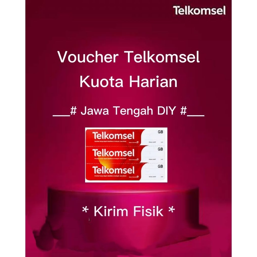 Voucher Telkomsel Kuota Harian vocer data telkomsel  Area Jawa Tengah DIY