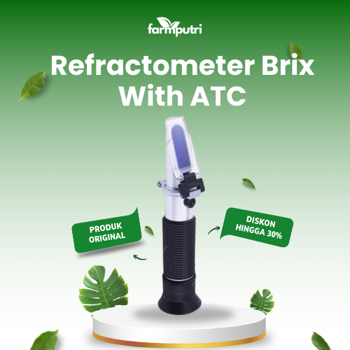 Alat Ukur Kadar Gula Makanan Minuman Refractometer Brix With ATC - BRIX 0-90% BRIX Melon Semangka Bu