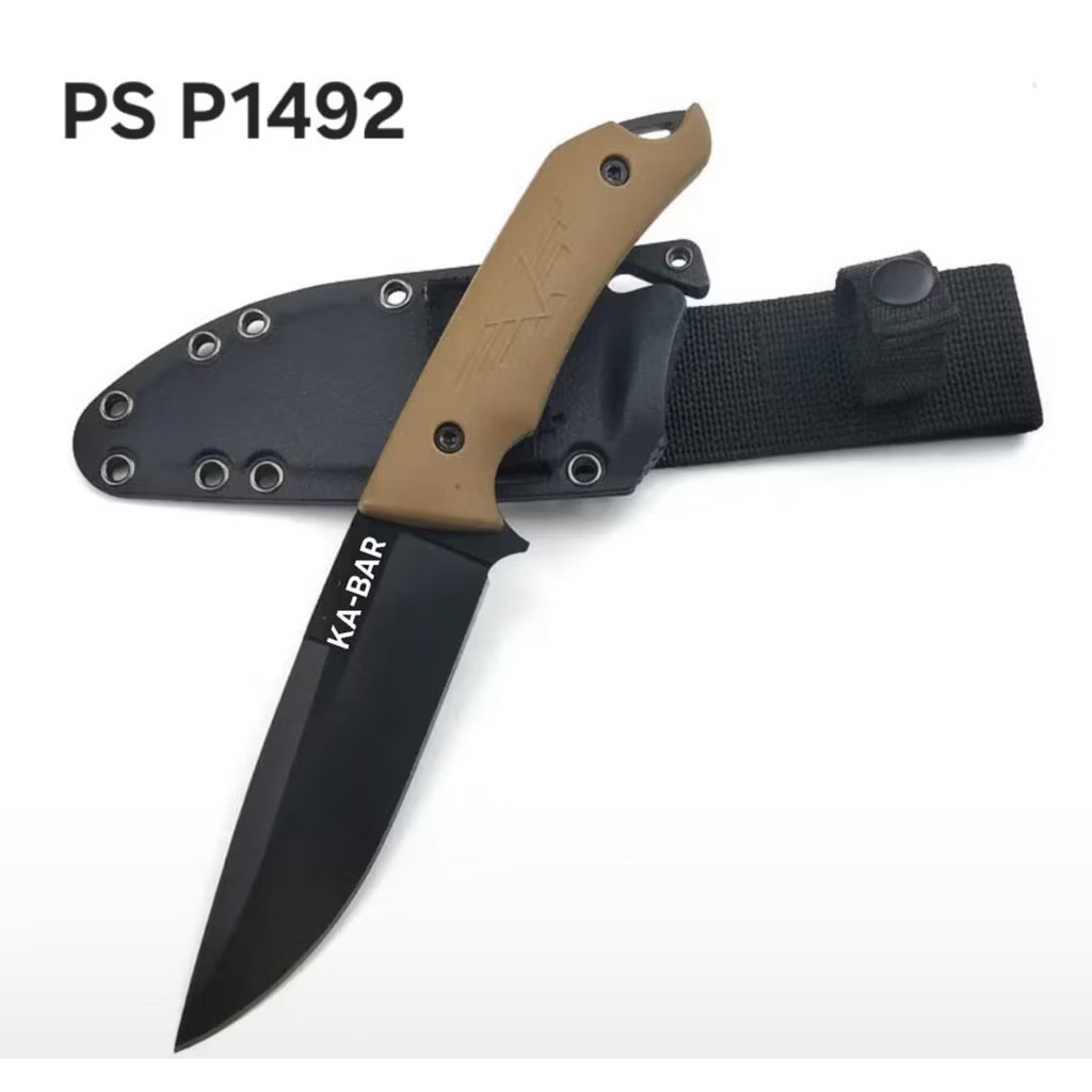 Pisau outdoor survival KA BAR Survival, Hikking Outdoor+sarung