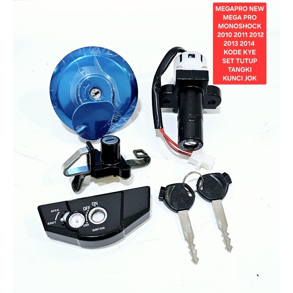 KUNCI KONTAK MEGAPRO NEW MEGA PRO MONOSHOCK MONO SHOCK SOK 2010 2011 2012 2013 2014 KODE KYE SET TUT