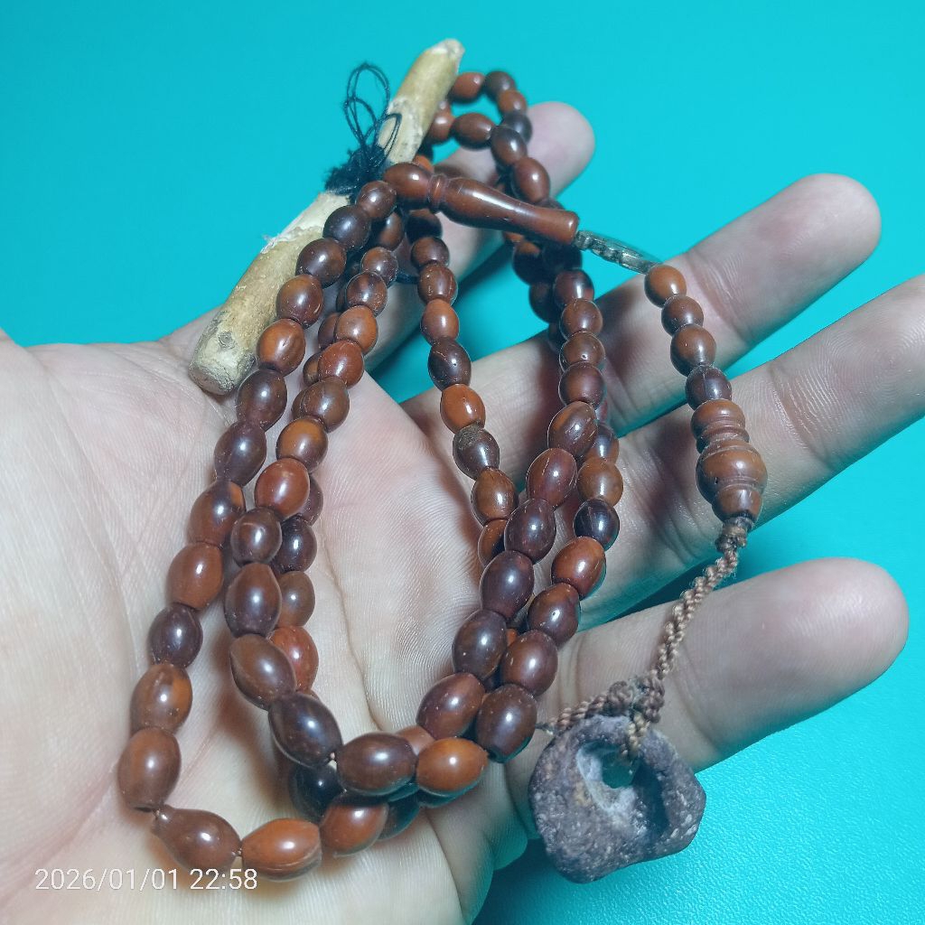 tasbih lawas bandul batu combong