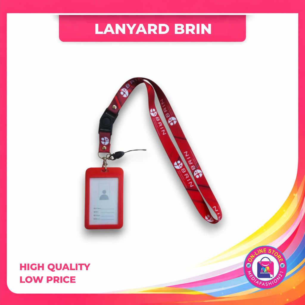 Lanyard Tali Gantungan ID Card BRIN (Badan Riset dan Inovasi Nasional) Free Strap Gantungan Flashdis