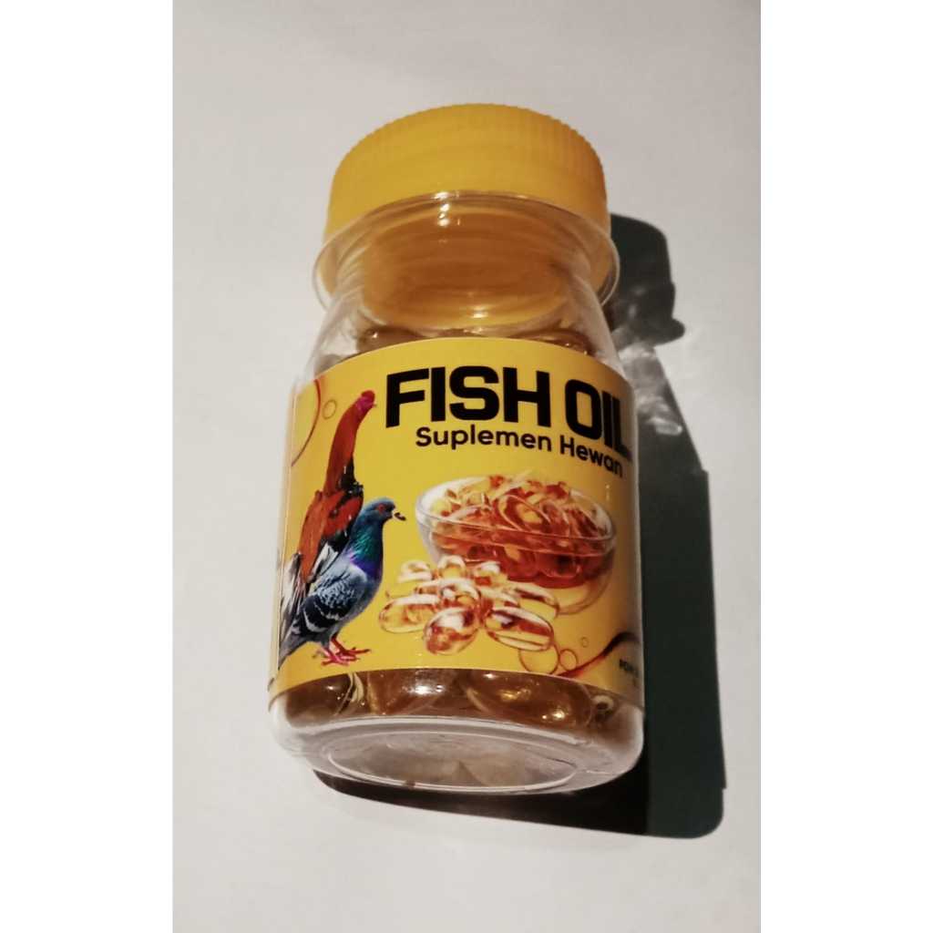 Minyak Ikan untuk ayam dan merpati | isi 50 Kapsul Minyak Ikan | untuk kesehatan ayam dan merpati an
