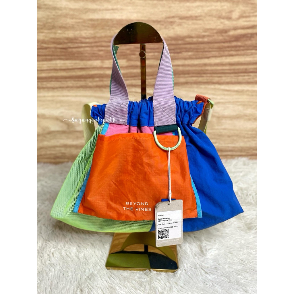 Preloved BTV Beyond The Vines XS Super Panelled Orange Cobalt Tas Bag