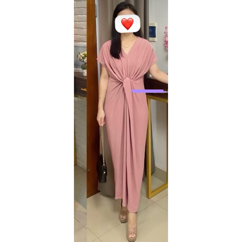 Preloved dress pesta pink merah muda soft pink baju pesta gaun pesta baju wanita dress murah