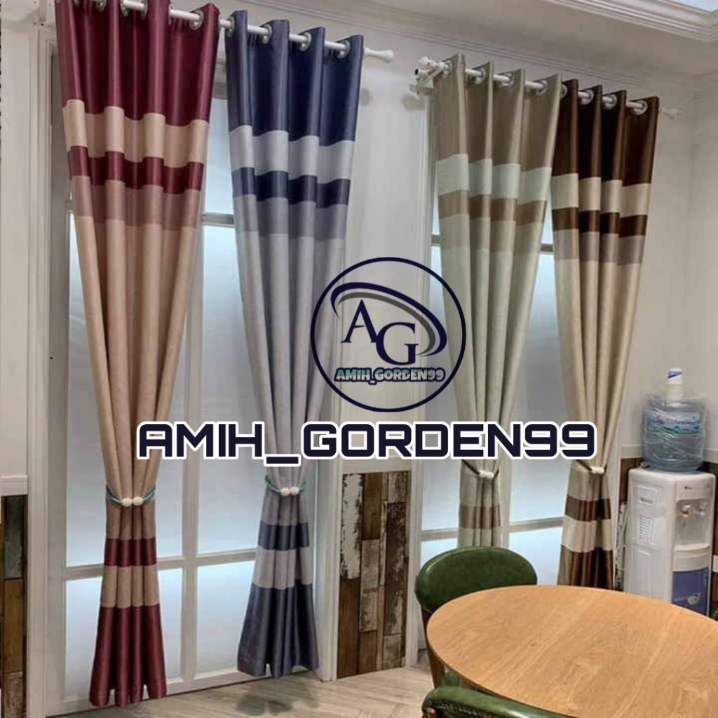 Gorden Blackout Motif Pelangi - Tirai Gorden Jendela Kamar Tidur Minimalis