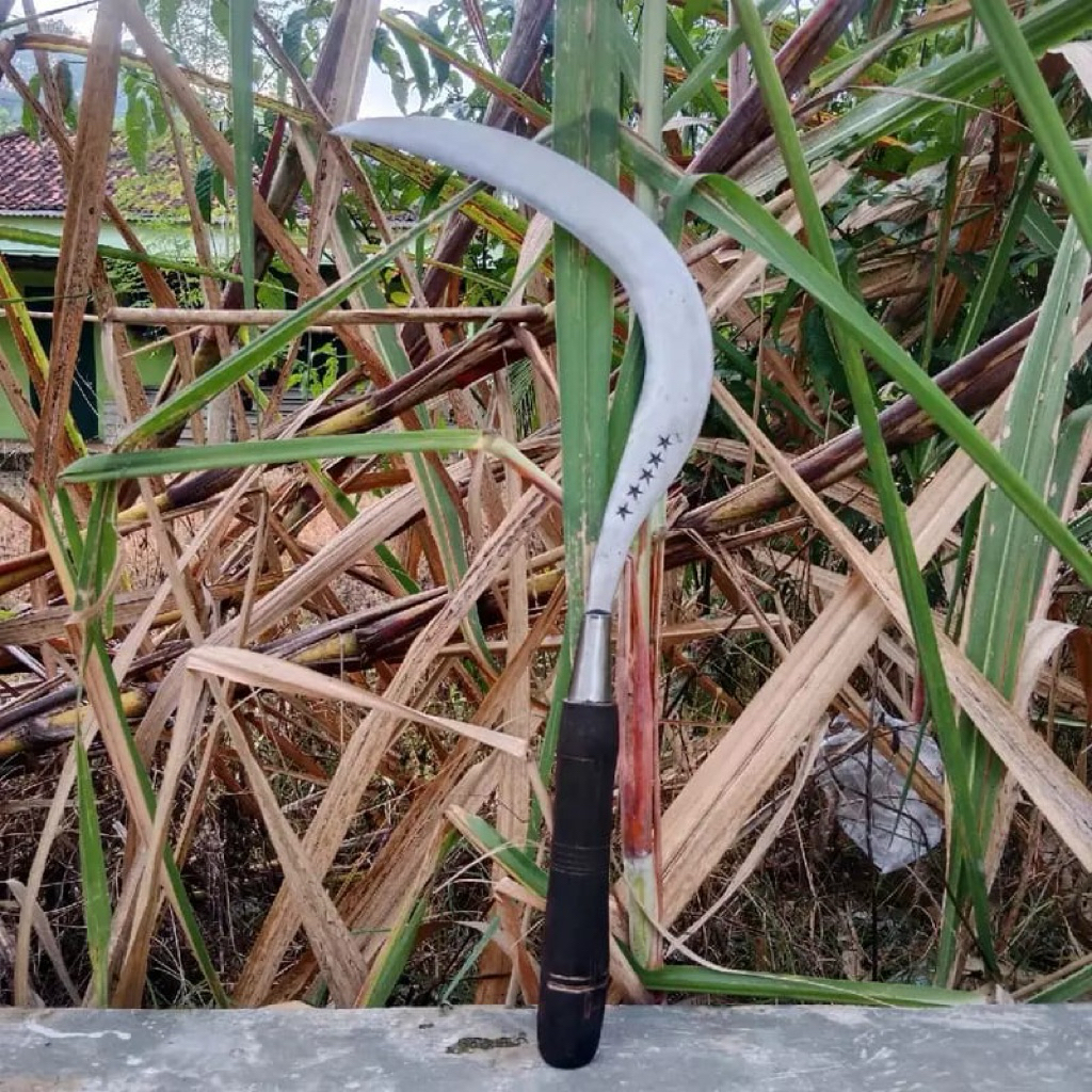 aret/sabit bintang lima, sabit untuk rumput dan ranting, bahan baja berkualitas